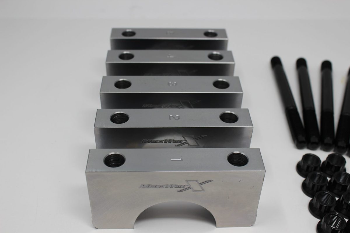 Mazworx SR20 Billet Main Caps with 1/2" Studs