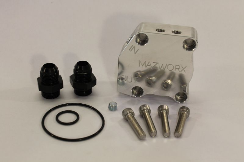 Mazworx SR20DET GTi-R Oil Block Adapter Mazworx SR20DET GTi-R Oil Block Adapter